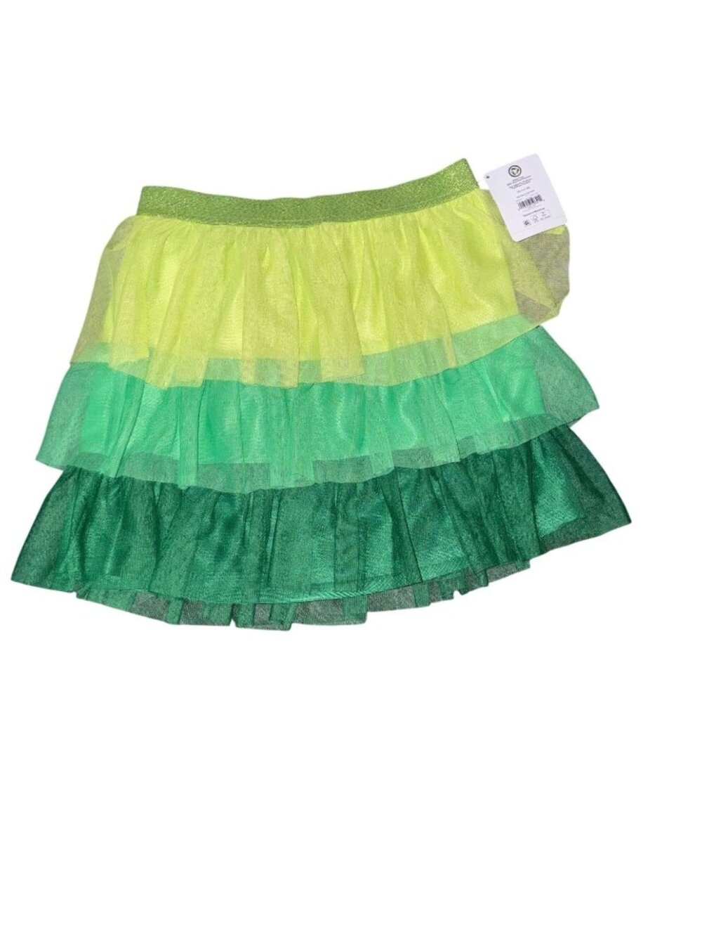 St. Patricks Day Green Layered Tulle Skirt XL 14-16 Celebrate! Recycled Polyeste